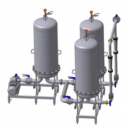 the layout of the Filtration System in 3D format is provided