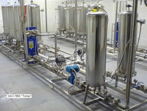 Фильтрующие элементы ЭПСФ.УAg 0.4 в автоматизированной линии приготовления и обработки водно-спиртовой смеси на ОАО ЛВЗ Топаз